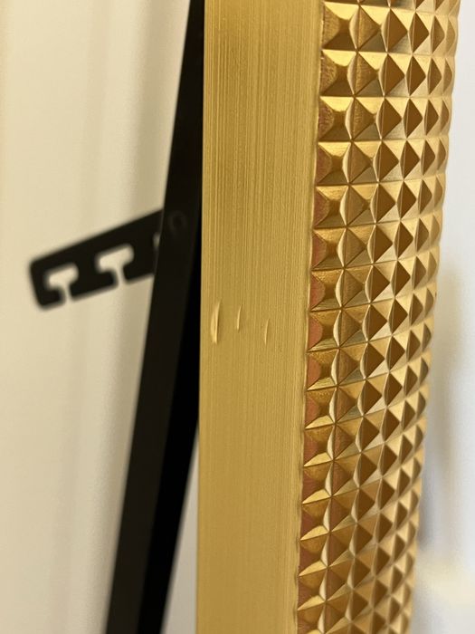 Lustro stojące regulowane, złota rama