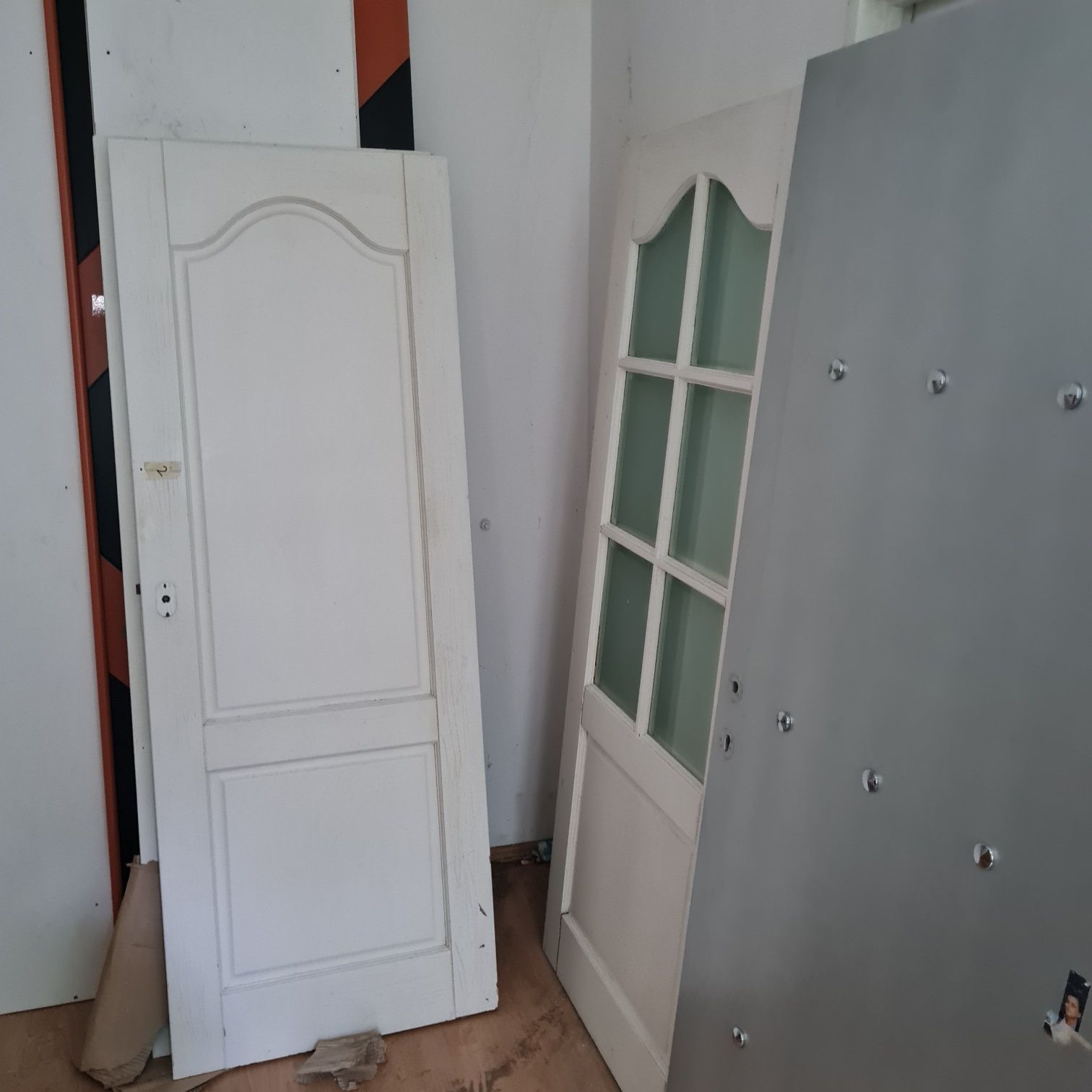 OKAZJA mahoniowe drzwi pełne ok70x200 2szt bez framug zabytek