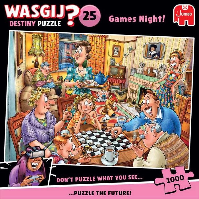 Пазл Jumbo Wasgij Destiny 25 - Games Night! 1000 елементів