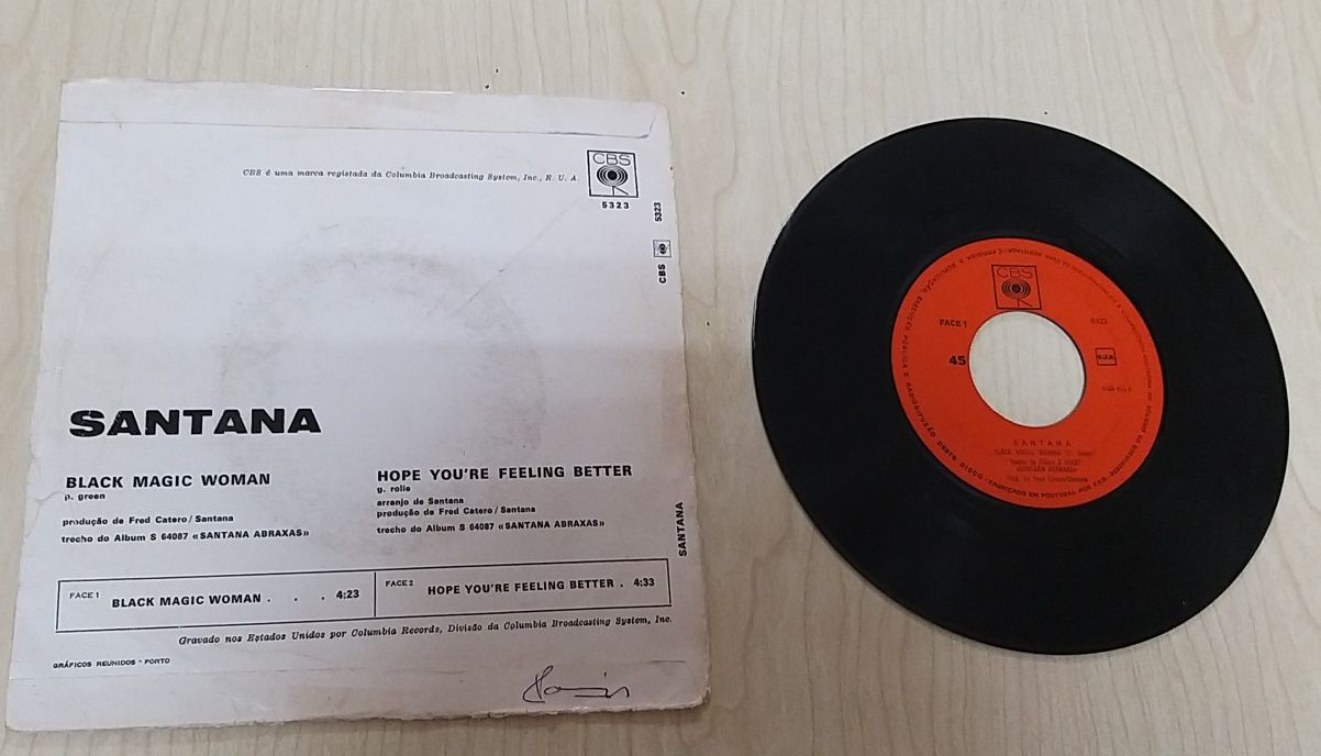 Vinil 45' Santana.
