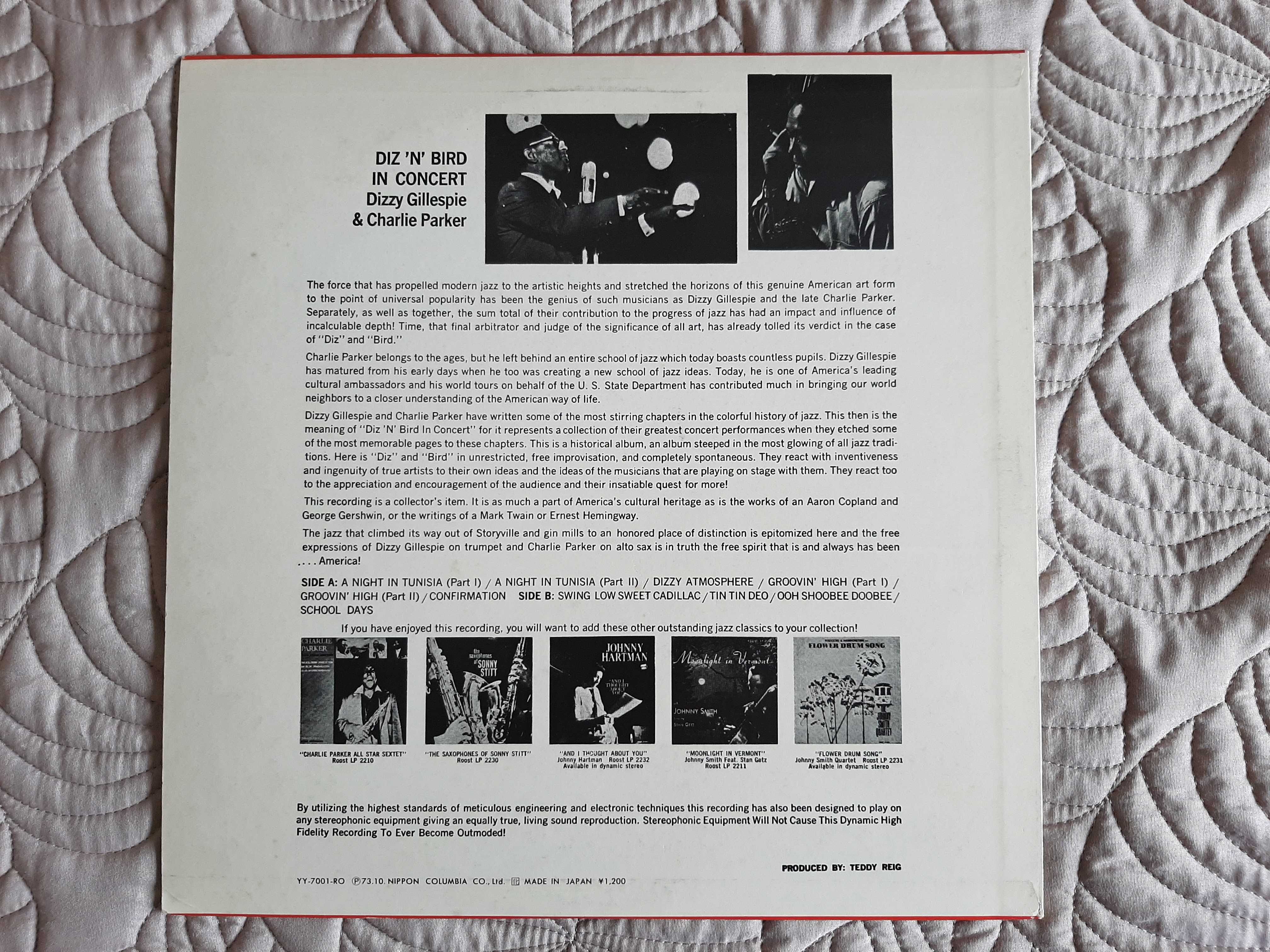 Dizzy Gillespie & Charlie Parker - Diz`n`Bird - Japão - Vinil LP