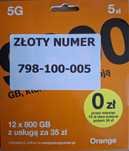 Łatwy numer, złoty numer, Starter Orange