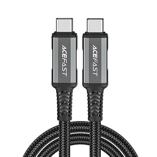 Kabel Acefast C1-09 USB-C / USB-C USB4 PD3.1/5A 1m - szaro-czarny
