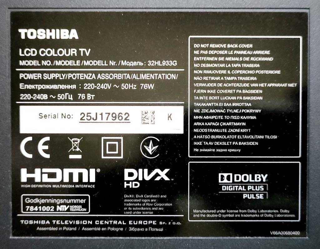 Telewizor TOSHIBA 32HL933G