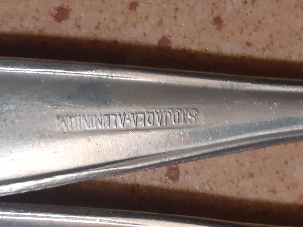 Widelce stołowe aluminiowe 3 szt  PRL