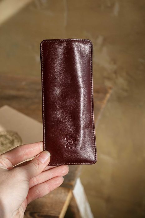skórzane etui na okulary vintage