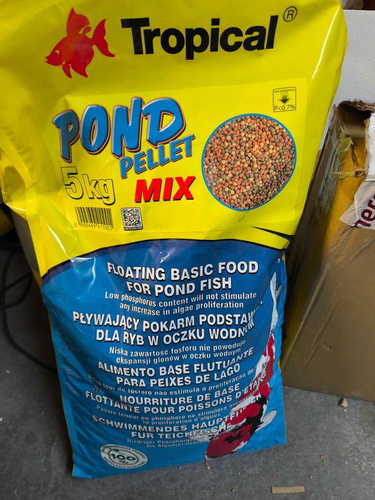 OUTLET Tropical Pond Pellet Mix 50L - Pokarm Dla Ryb w Oczku 5kg