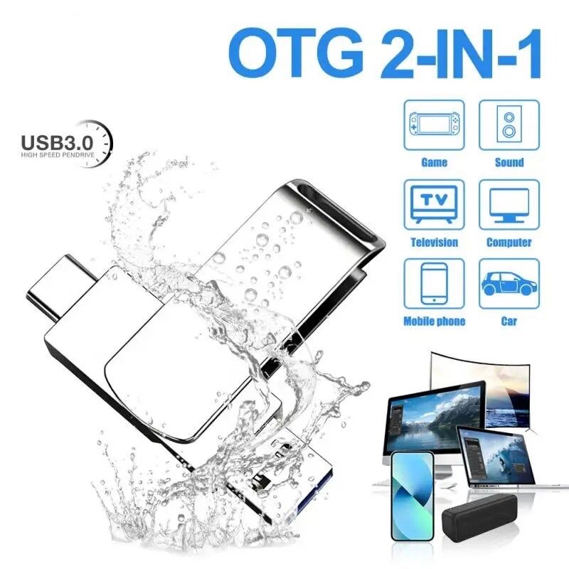 Мини Флешка 64Gb метал