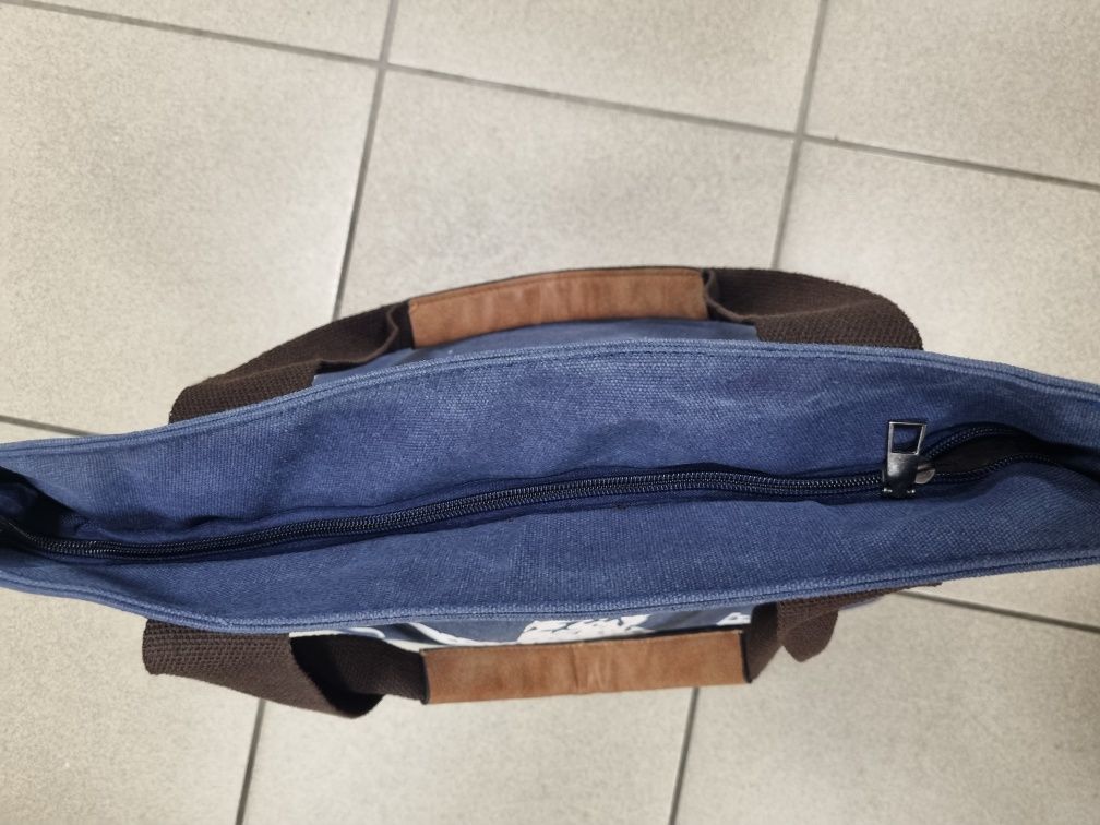 Torebka damska shopper granatowa