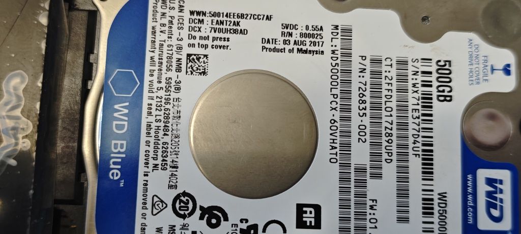 Жосткий диск hdd 250,160,750,500,1000gb2.5