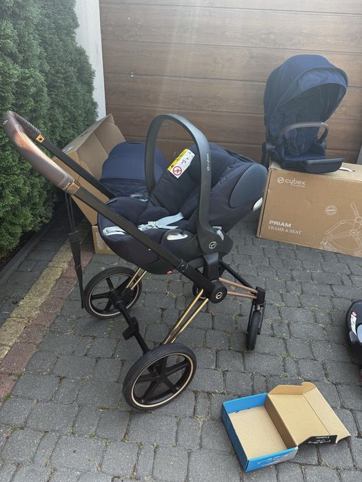 Cybex Priam zestaw gondola, spacerówka, nosidełko z bazą