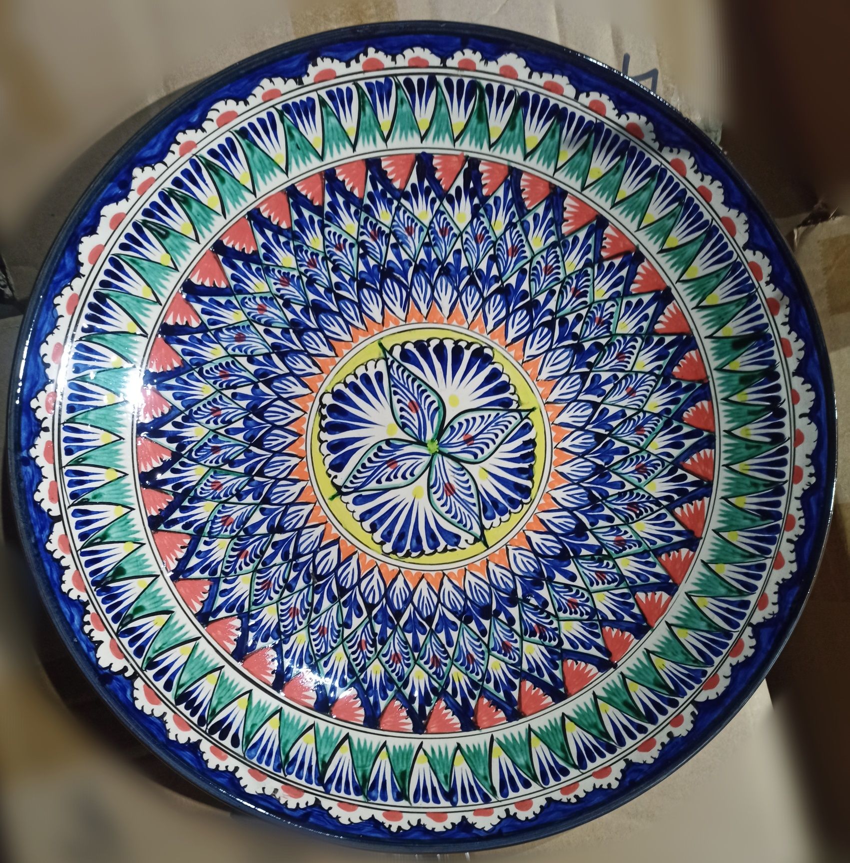 Ляганы (тарелка) узбекских мастеров, диаметр 42см