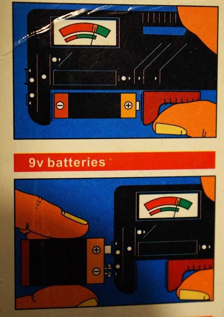Tester Miernik Baterii AAA AA R3 R6 9V 1,5V