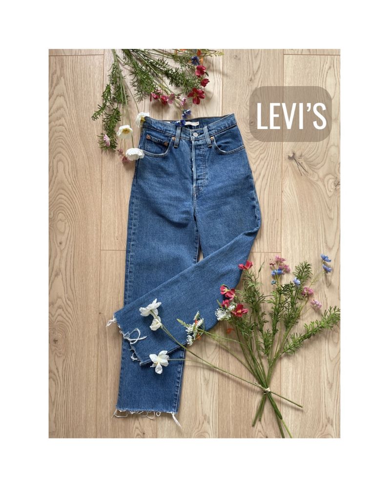 Levis Ribcage Straight gruby jeans mały rozmiar