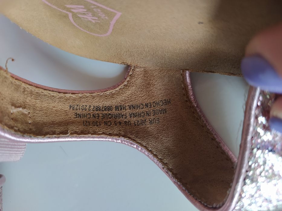 Sandálias brilhantes Rosa HM