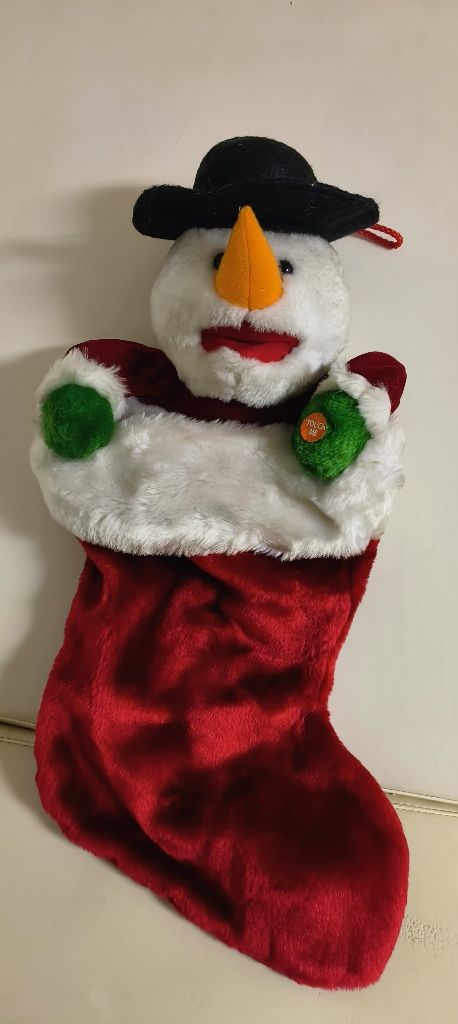 Meia lareira boneco de neve