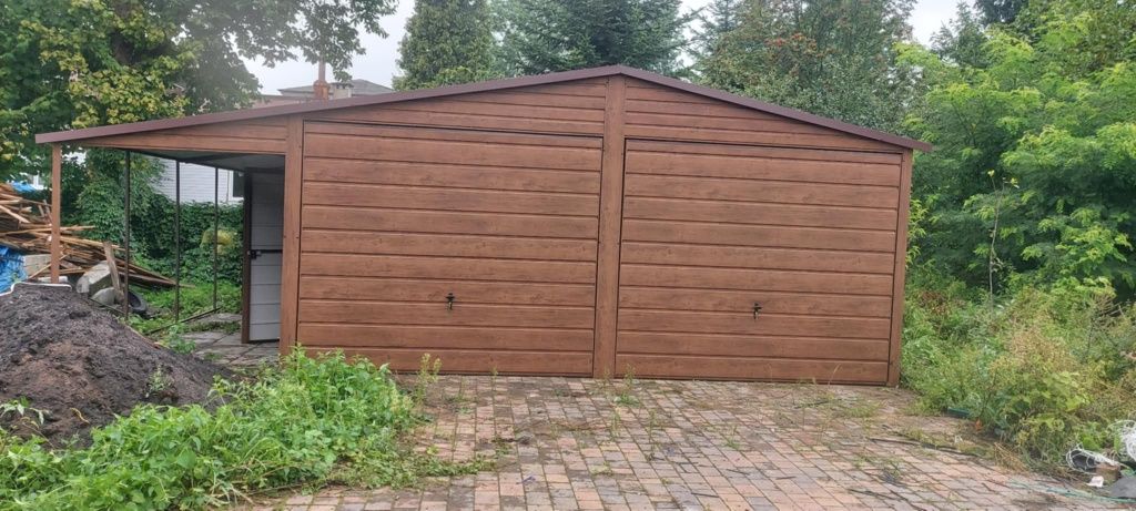 Garaze blaszaki garaz 6x6 plus 150 wiata