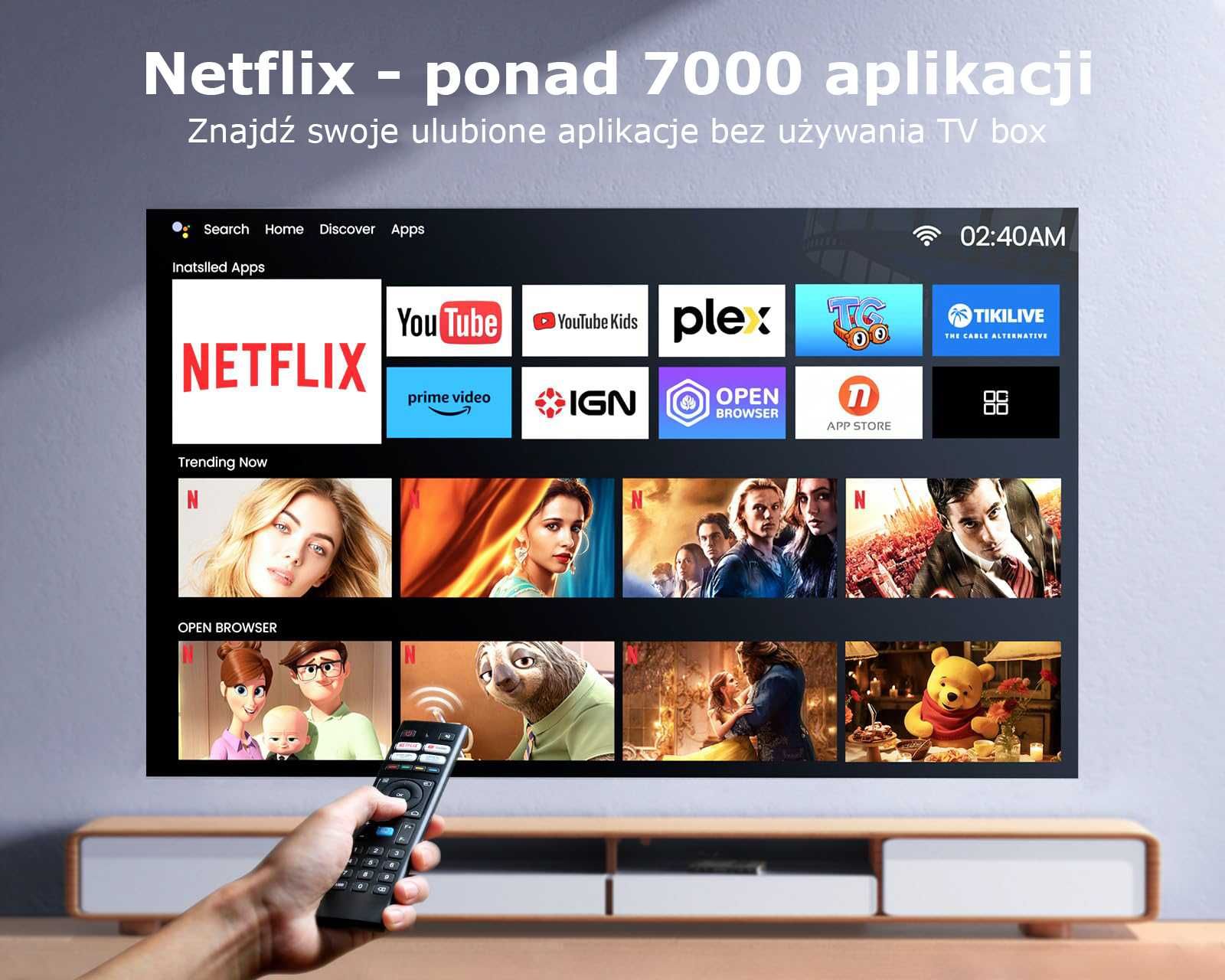 WIMIUS K9 Projektor Rzutnik  4K Full HD Smart TV WIFI Dolby Audio