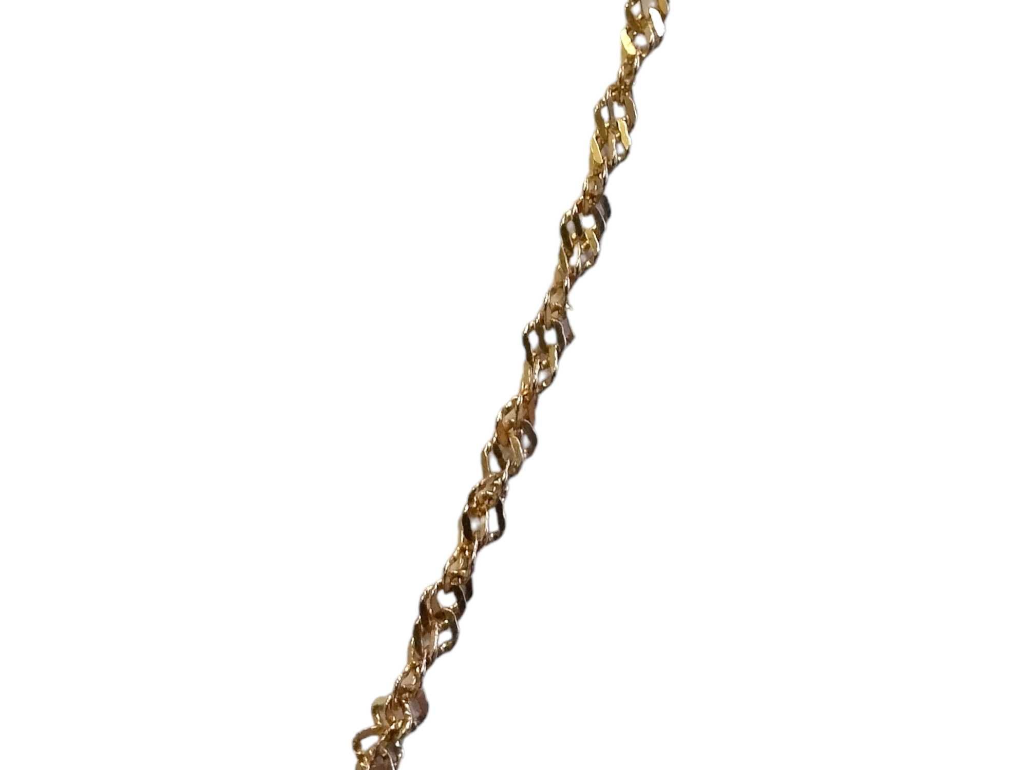 Złoty łańcuszek z wisiorkiem próby 585 W: 4,87g