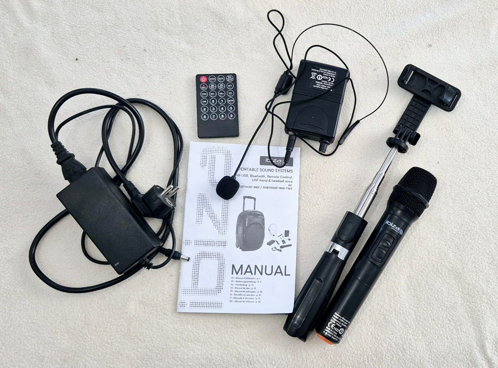 Kolumna głośnik Ibiza PORT15UHF-MKII-TWS z mikrofonami