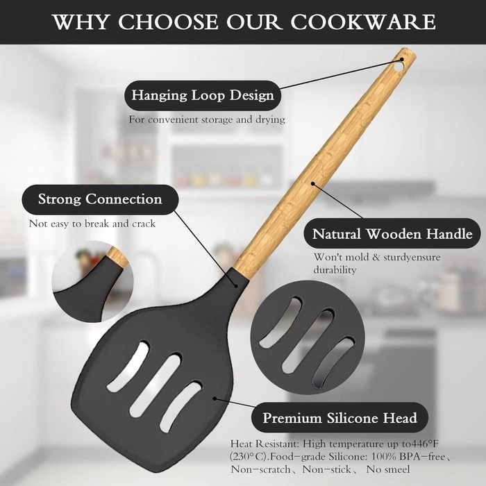 Nowe przybory kuchenne / łyżki / silikonowe / 25 el. / zestaw !1496-U!