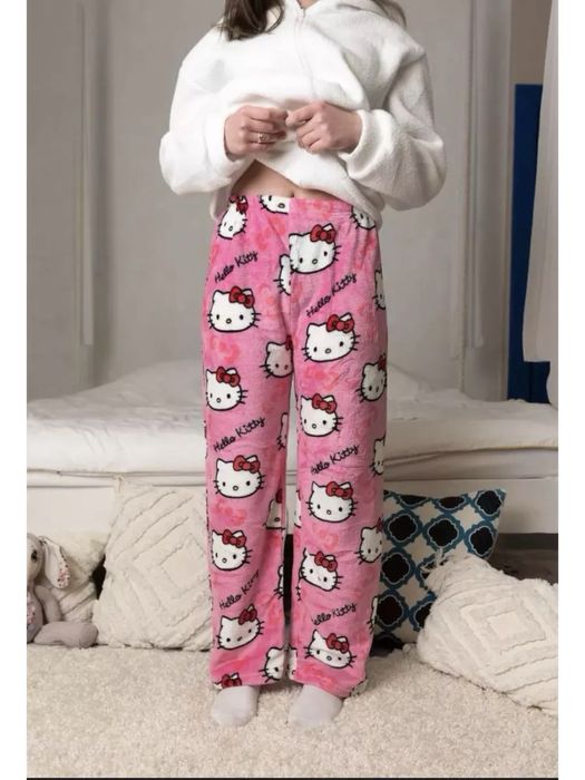 Стильні плюшеві штани та шорти Hello Kitty, Kuromi. Піжамні штани