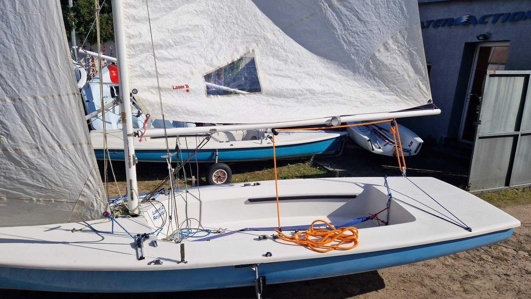 Łódź żaglowa żaglówka Laser II Regatta 4,39m + wózek slipowy (3)