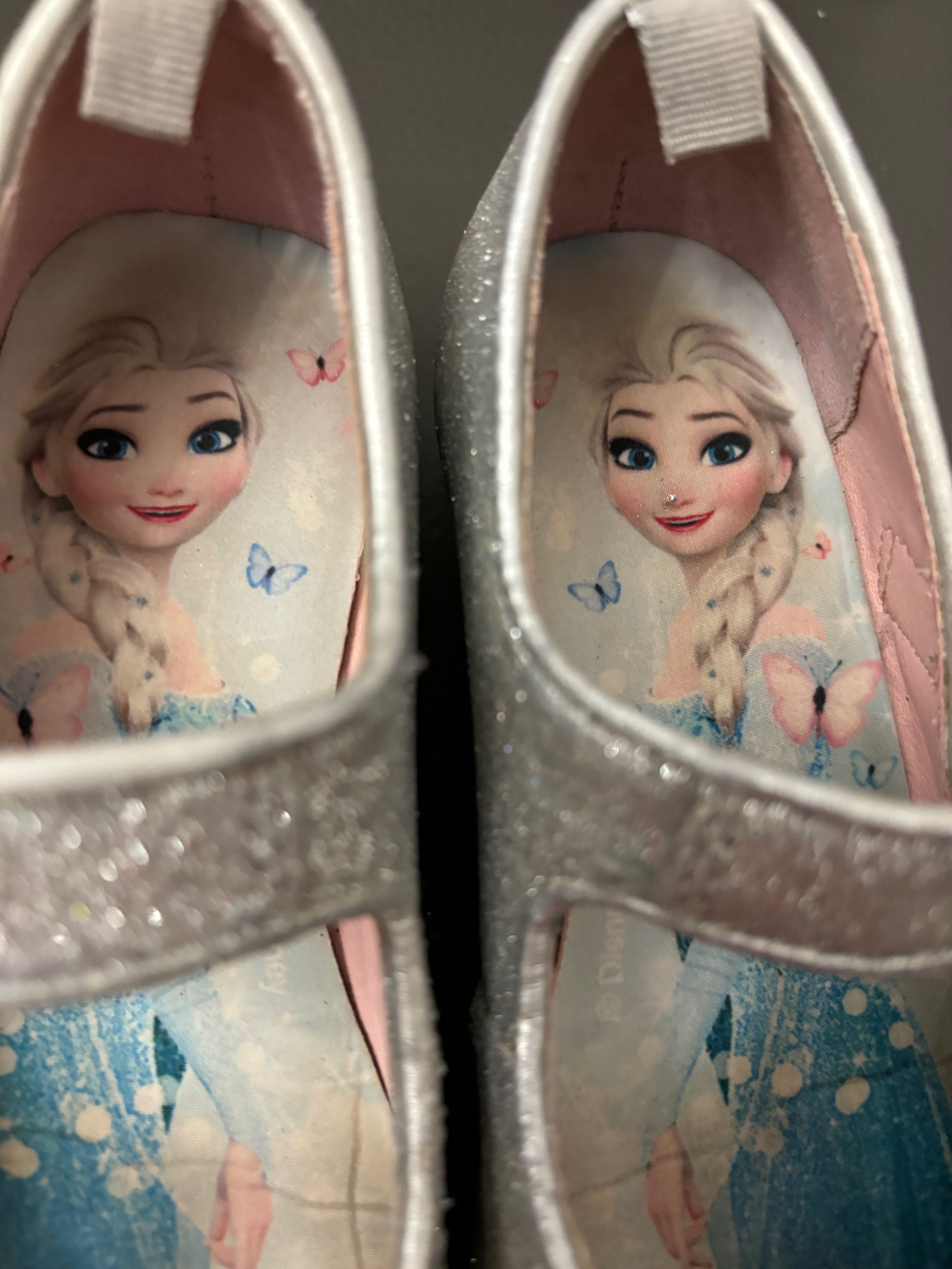 Elza, Elsa, Frozen, Kraina lodu  brokatowe baleriny pantofelki HM  27