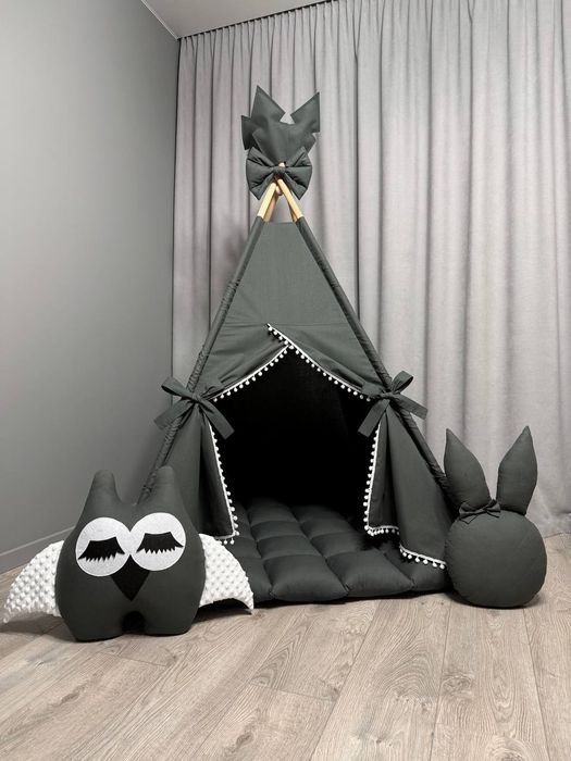 Вігвам намет Графітові звірята Бонбон повний комплект будиночок