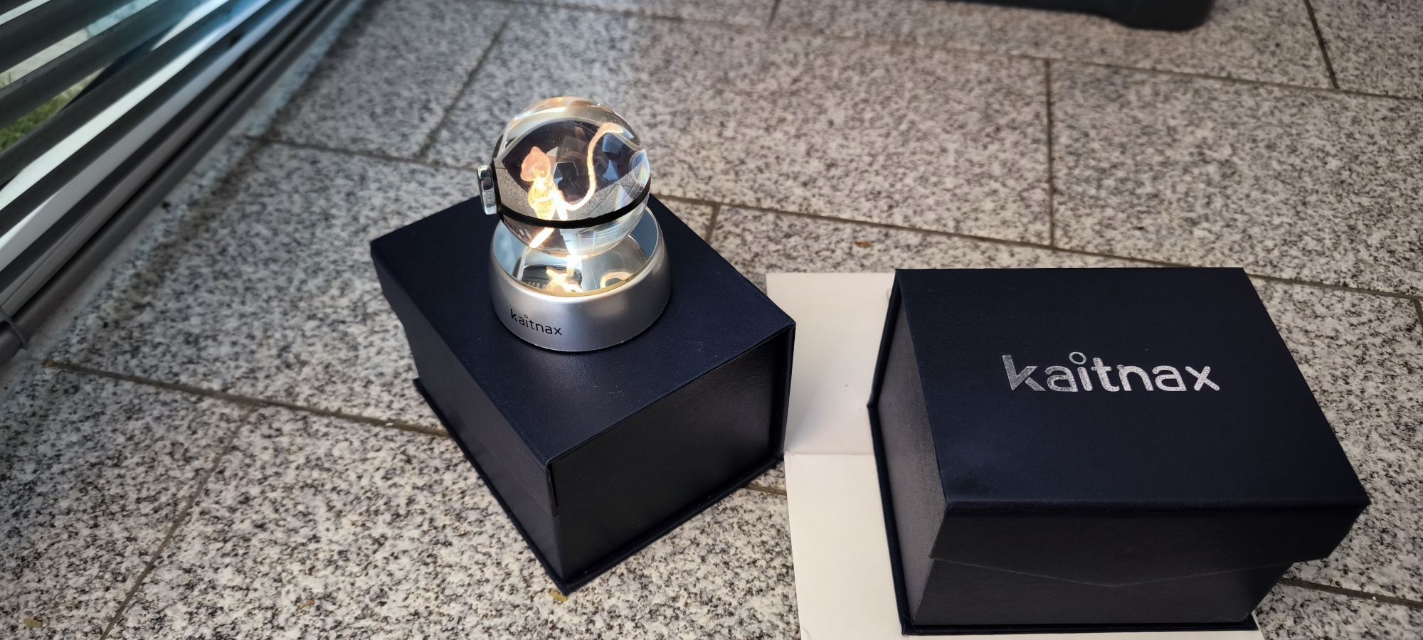 2-3D Pokemon Crystal Ball com Base LED