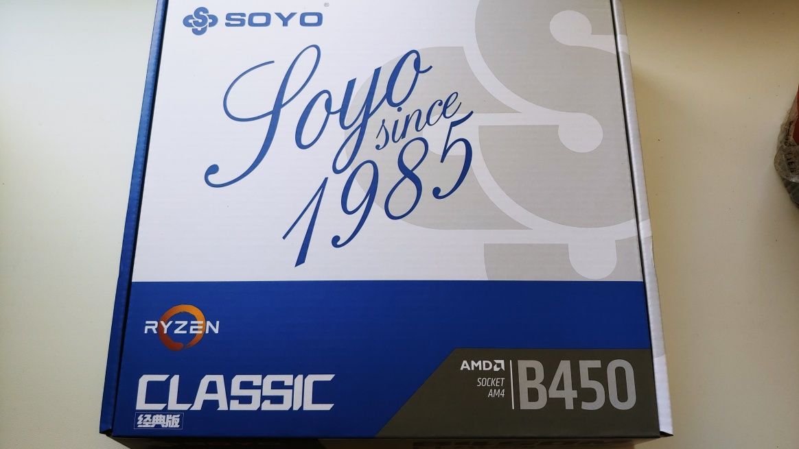 Материнська плата Soyo B450M + Ryzen 5 1600 + 16Gb DDR4 2666 Mhz