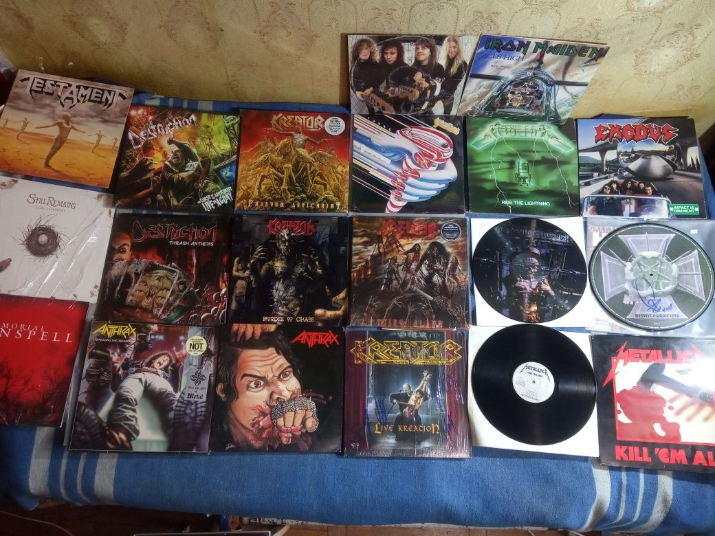 Cannibal Corpse Metallica Slayer Kreator пластинки оригинал автографы
