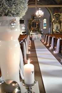 Alejka ślubna - dekoracja kościoła