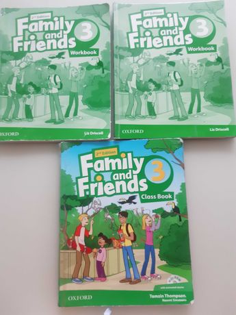 Книга и 2 тетради  Family and friends, 3 класс