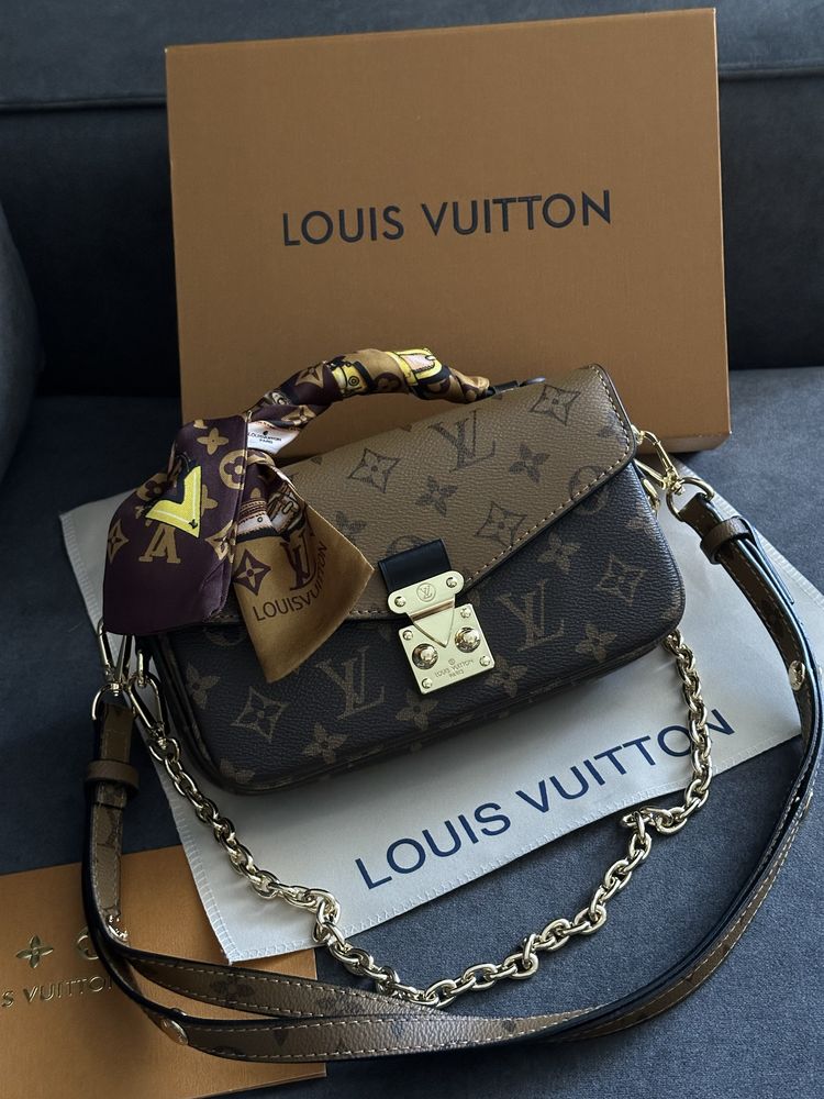 Сумка шкіряна Louis Vuitton Pochette Metis , лв, LV, Jacquemus, coach