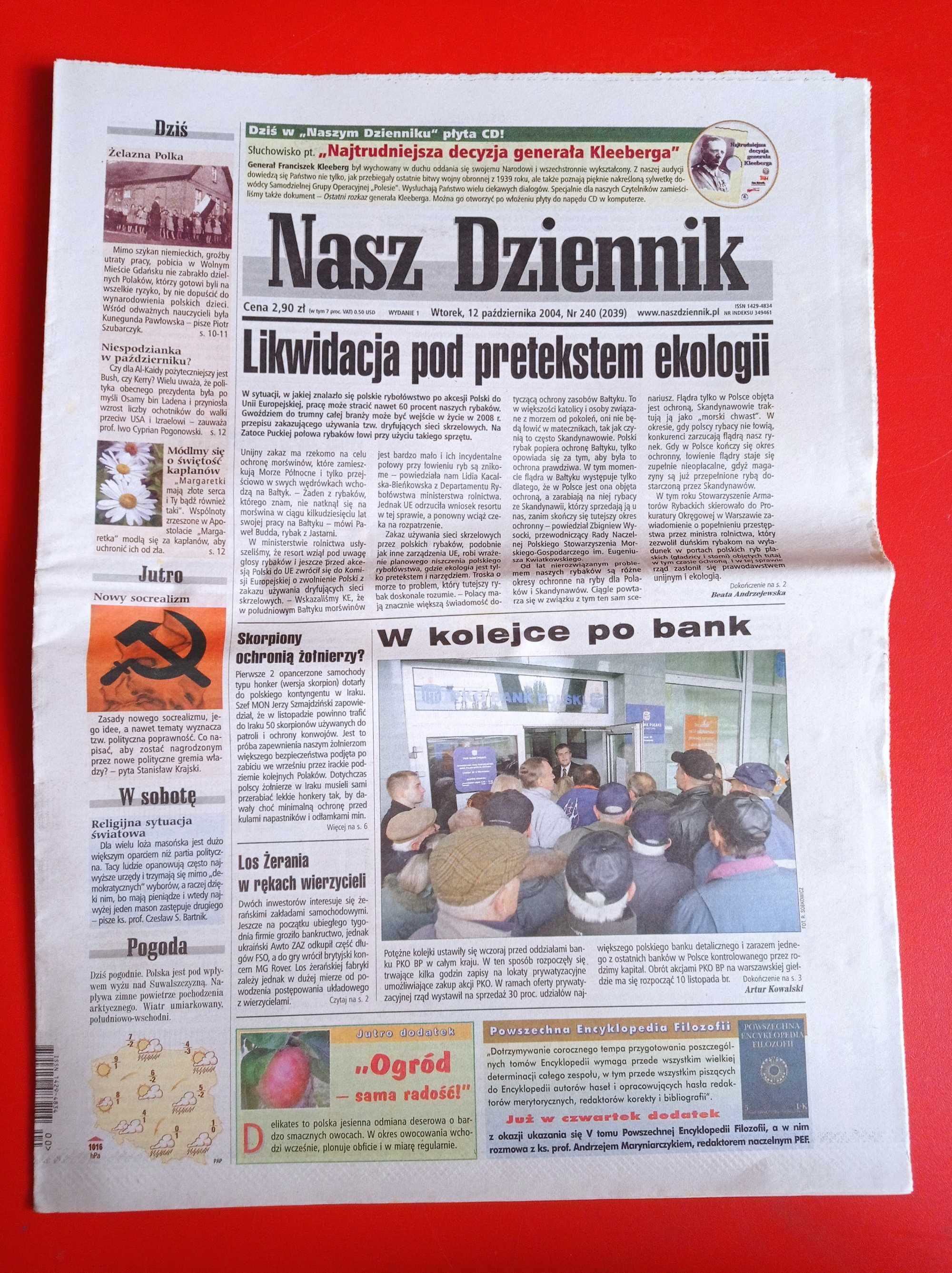 Nasz Dziennik, nr 240/2004, 12 października 2004