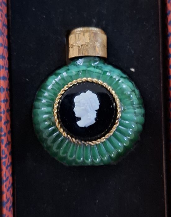 Perfumetka szkło malachitowe Schlevogt Curt Art deco