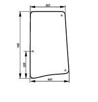 szyba boczna prawa do ciągnika John Deere 6100 ACX1138