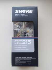 Słuchawki Shure SE215 dokanałowe monitory przezroczyste
