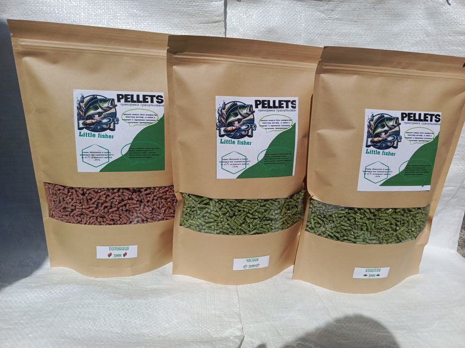 Pellets прикормка гранульована 3 мм, 6 мм