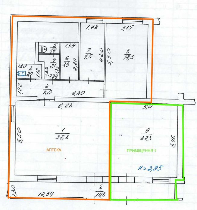 Оренда комерційного приміщення під магазин, аптеку та інше в Нікополі
