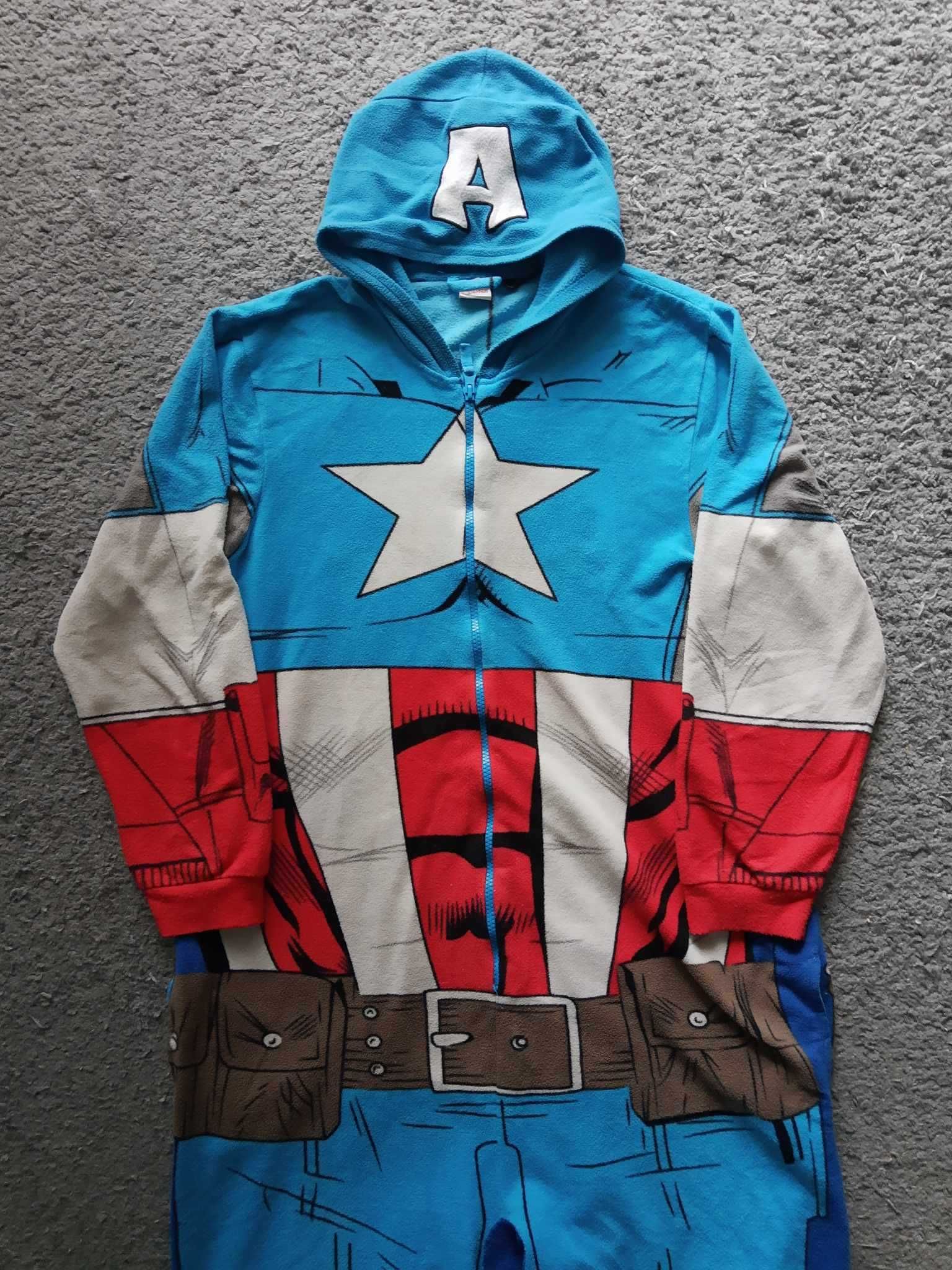 Kigurumi Avengers Marvel onesie Kapitan Ameryka polar cosplay M / L