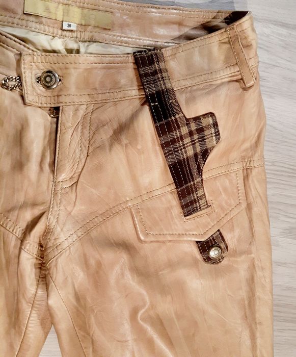 Szorty skóra naturalna włoskie roz 38