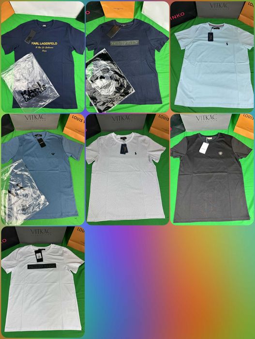 Koszulka męska armani t-shirt ralph lauren philipp plein koszulka nowe