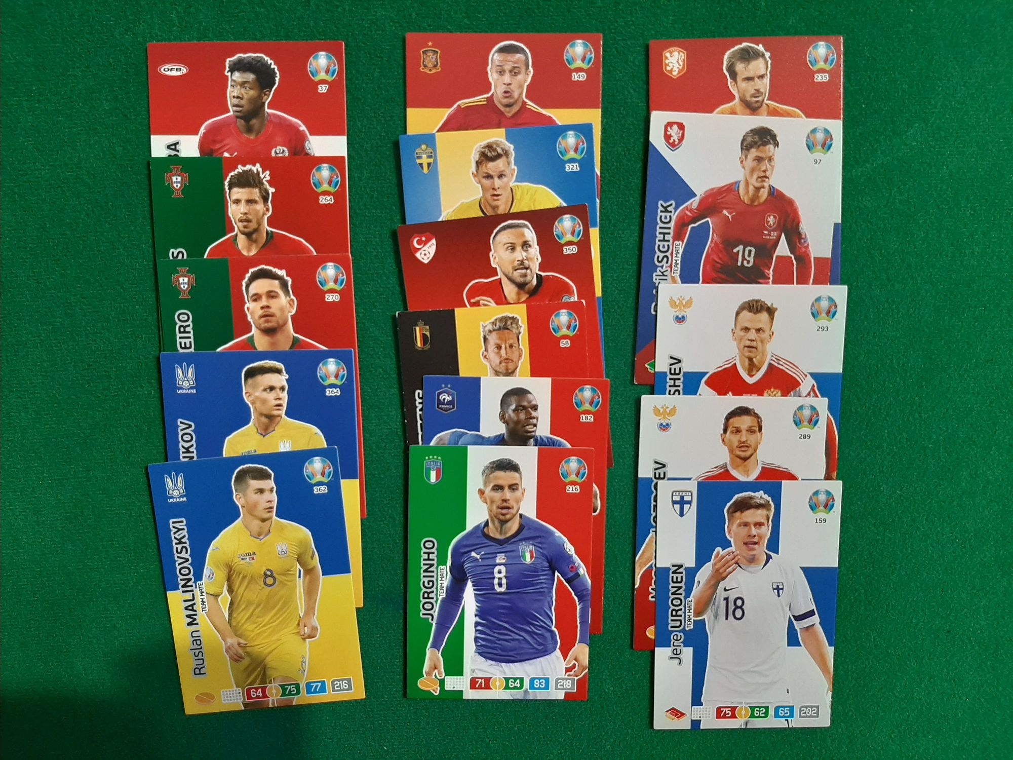 Karty Panini Euro 2020 (16sztuk)