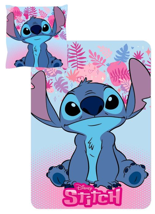 Kocyk dziecięcy koc polarowy Stitch 100x140cm + poduszka Disney