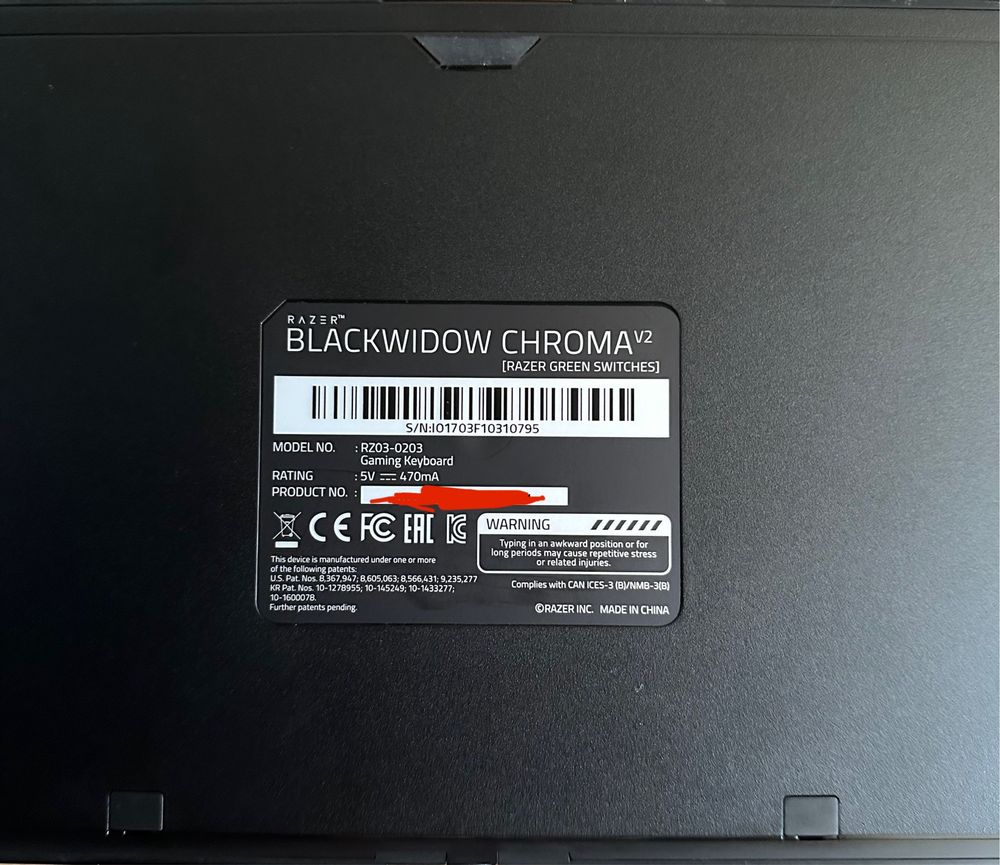 Teclado Razer Balckwidow Chroma v2