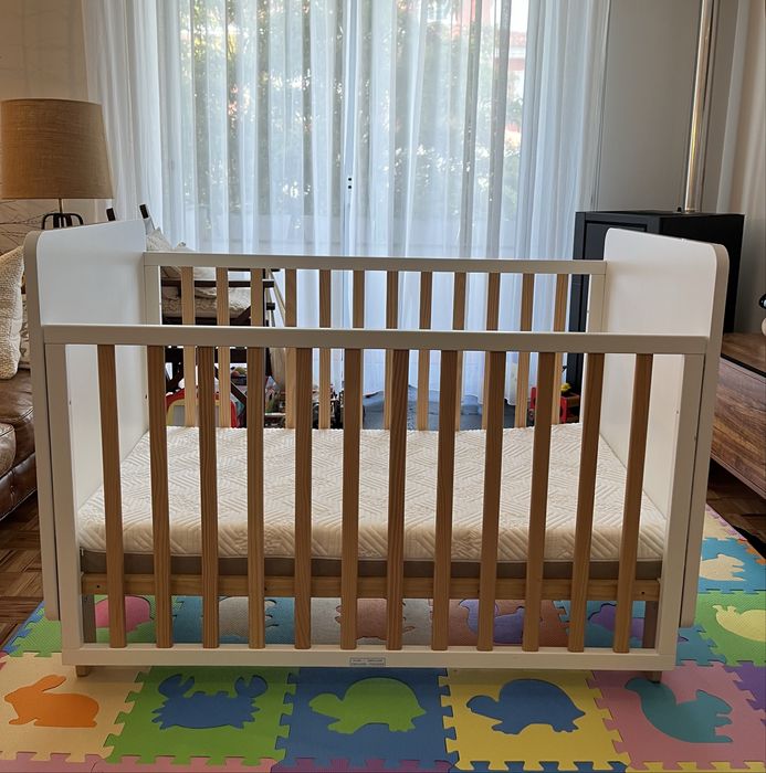 Cama grades bebé - branco mate