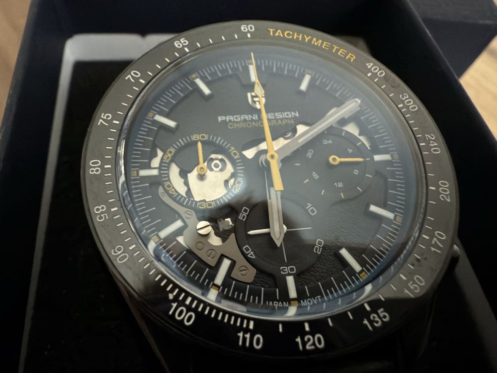 Pagani Design Chrono back to the moon Czarny