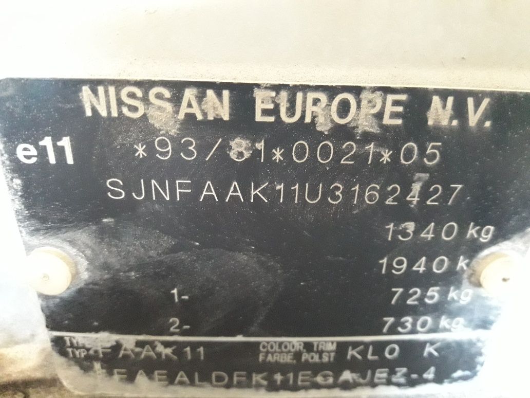 peças Nissan micra 1.0 99 k11